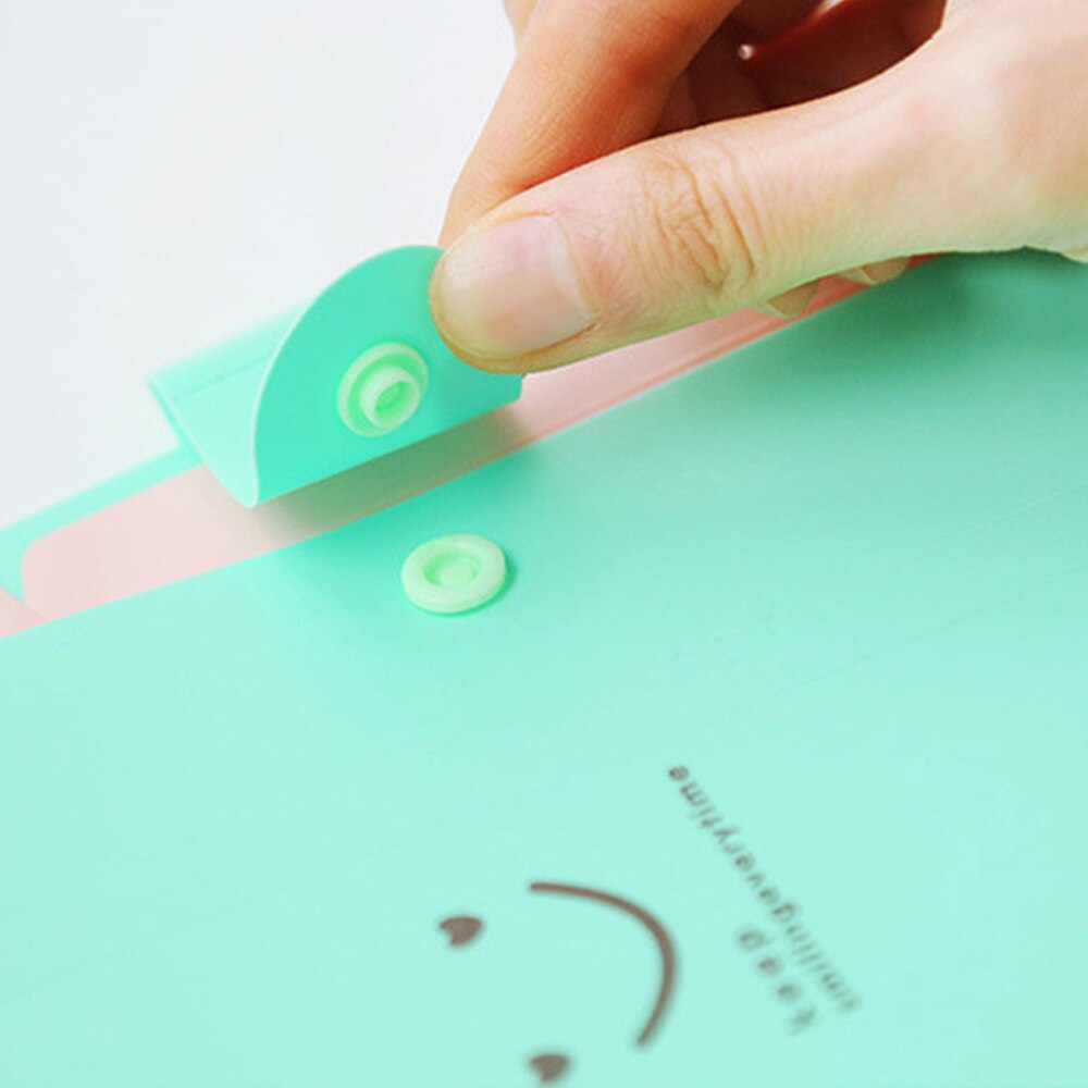 A4 5 Pockets File Folders Bill Folder Binder Filing Clip Large Pouch Document Holder Business File Organizer Office Supplies