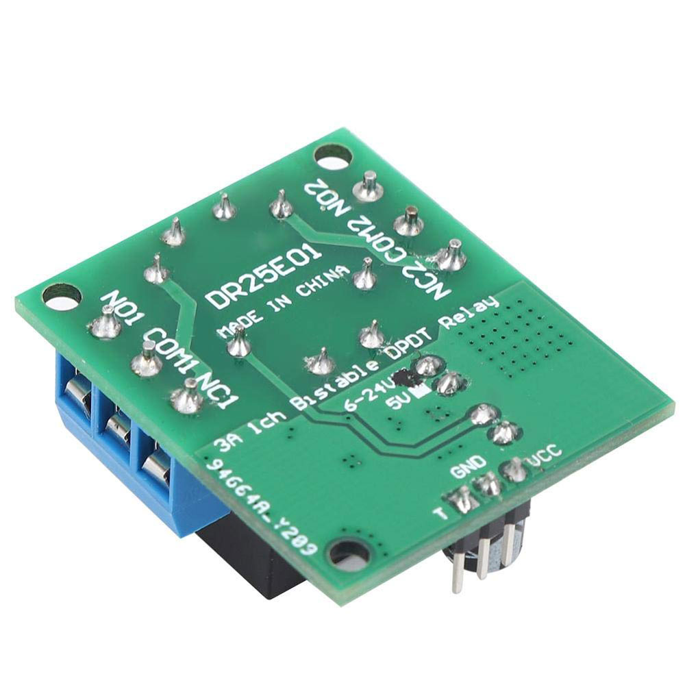 Dc5v/6-24v relämoduler självlåsande dpdt-relämodul dubbelpolig dubbelkastande bistabil reläomkopplare för arduino