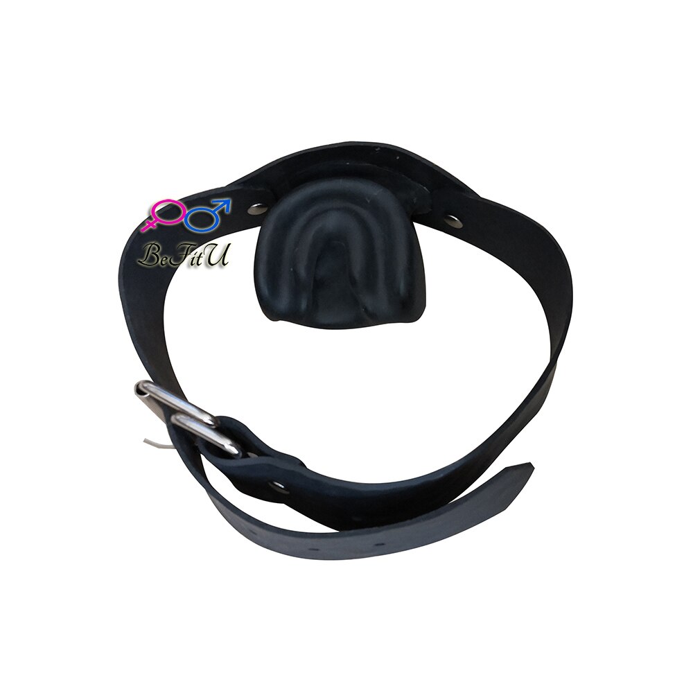Befitu latex mondstuk, mondstuk, knevel, cosplay accessoire: Zwart