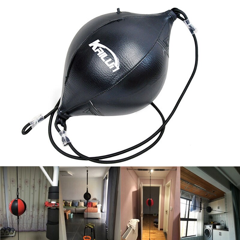 PU Leather Boxing Punching Bag Pear Boxing Bag Inflatable Boxing Speed Bag Double End Training Reflex Speed Balls