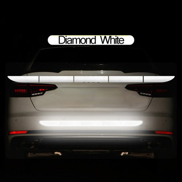 Reflecterende sticker voor auto's, striping tape, 35 " reflecterende strip voor buiten, waarschuwingssticker voor veiligheid, auto-accessoires: Wit