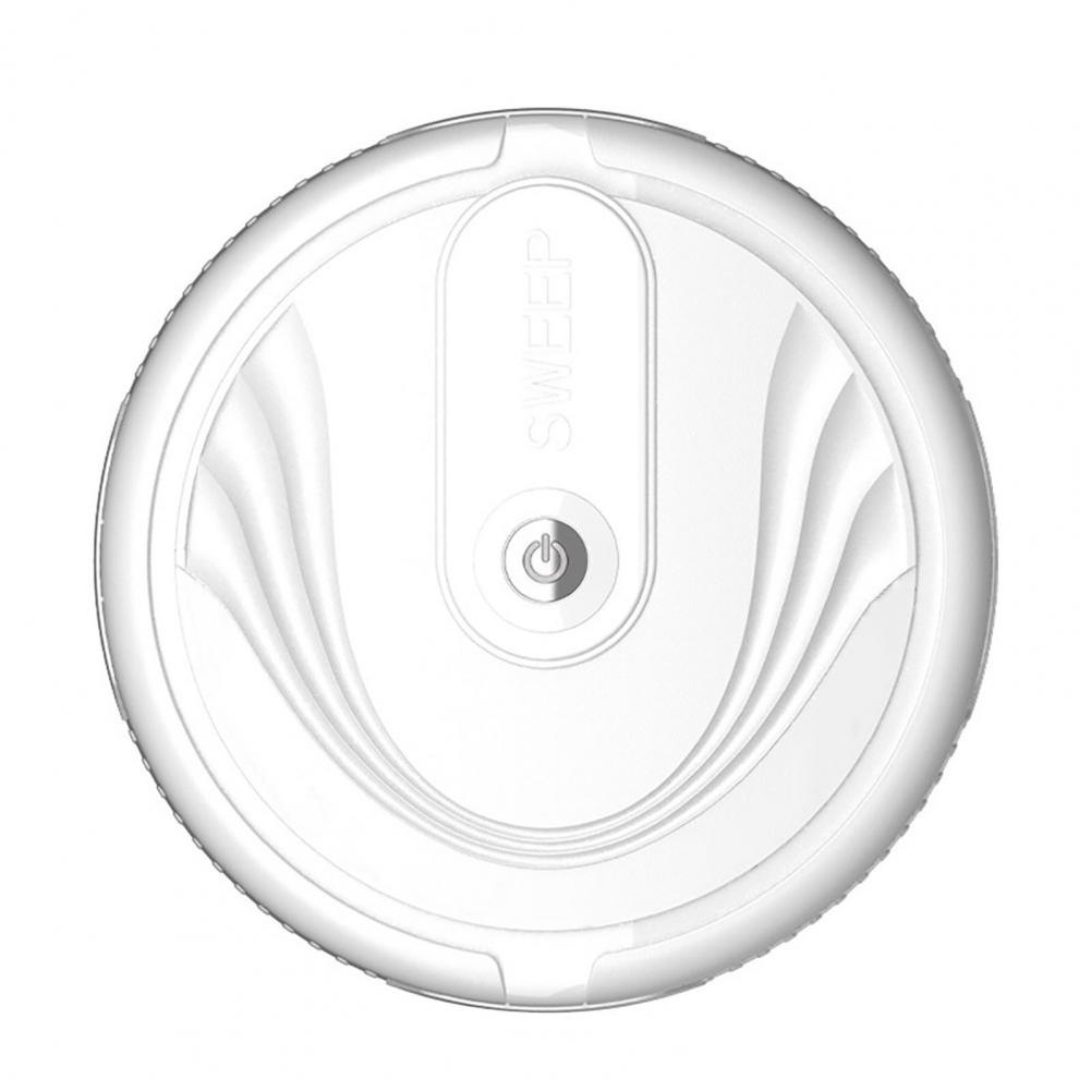 Automatic Vacuum Cleaner Robot Smart Wireless Dry Wet Dust Sweeping Cleaning Auto Suction Dust Sweeper Machine Home Intelligent: White Battery