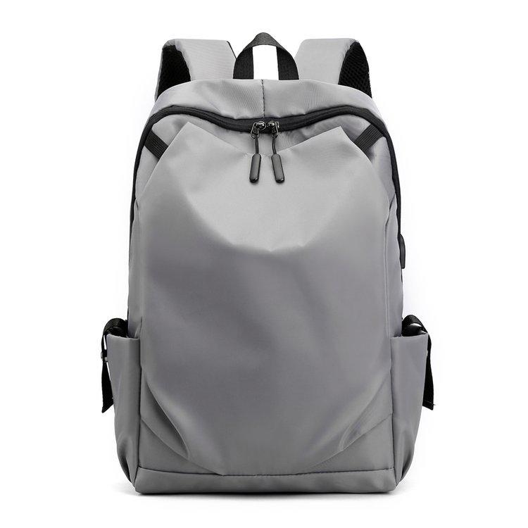 Waterproof Nylon Men Backpacks 14 Inch Laptop Backpack Casual Men Travel Bagpack Teenage Boy School Bookbag: Gray