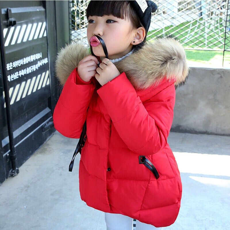 Kinderen winter herfst kleding parka met bontkraag mode bovenkleding kinderen meisjes elegante kleding 4 5 6 7 8 9 10 11 12 jaar