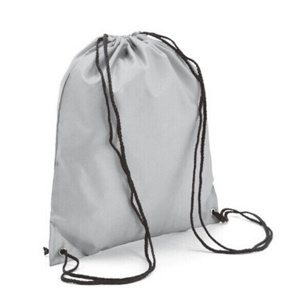 Effen Kleur String Koord Back Pack Cinch Sack Gym Tote Bag Scholen Sport Schoen Tassen 7 Kleur: GRAY