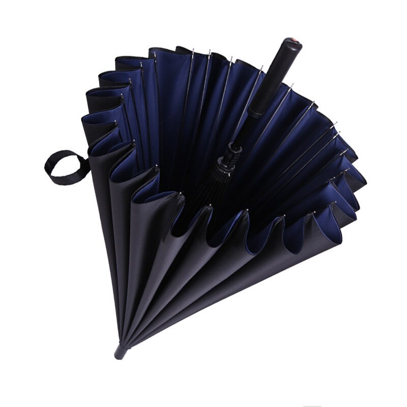 Women Travel Parasol Rain Umbrella Men Long Handle Big Golf Umbrella 24K Strong Double Windproof Glassfiber