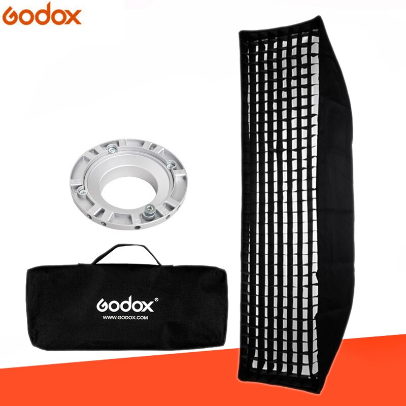 Godox softbox 22x90cm 9"x 35" Portable Rectangular Honeycomb Grid Softbox soft box with Bowens Mount for Studio Flash