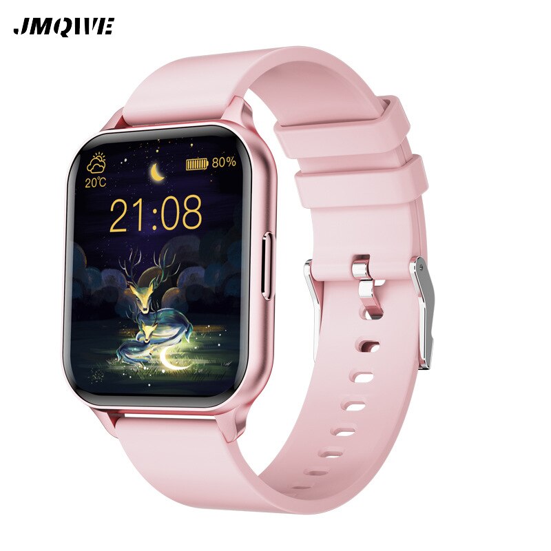 Smart Horloge Mannen 1.7Inch Full Touch Bloeddruk Smartwatch Vrouwen Horloge Temperatuur IP68 Waterdichte Klok Sport Fitness Tracker