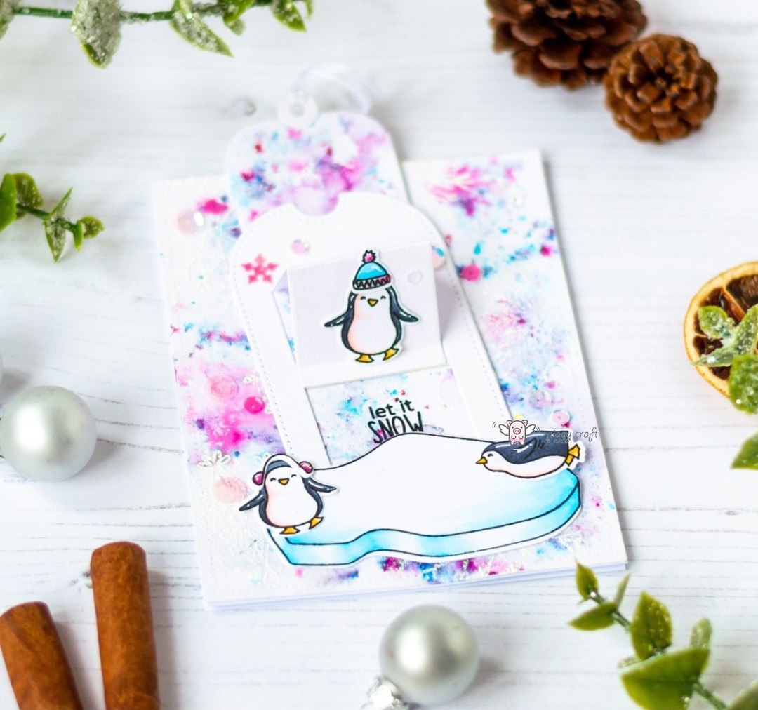 Piggy Craft metal cutting dies cut die mold Slider tag card Scrapbook paper craft knife mould blade punch stencils dies