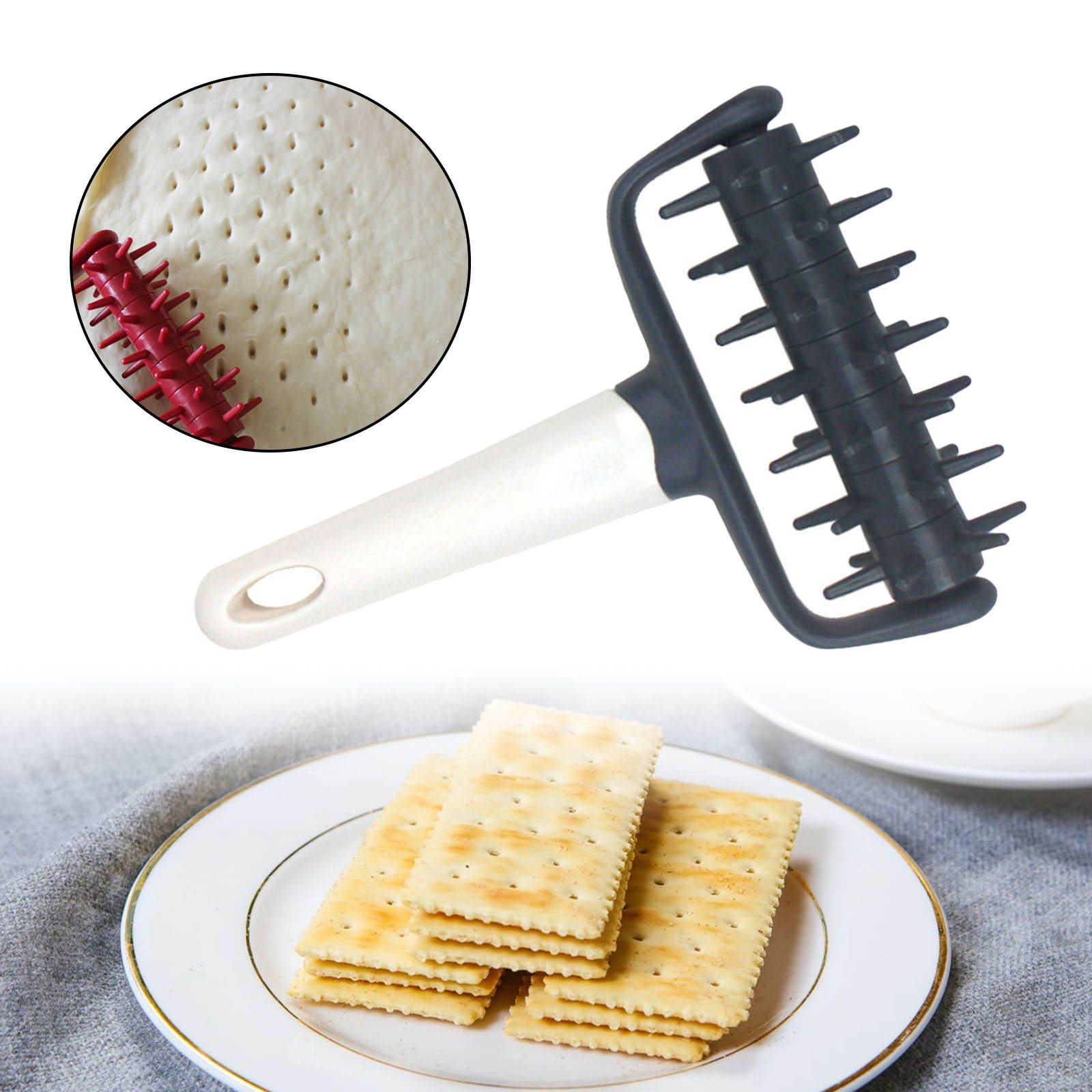 Pizza Roller Docker Needle Roller Rolling Pins Wheel Hole Punch for Pastry Pie Crusts Flatbread Baking Tool Kitchen Gadgets