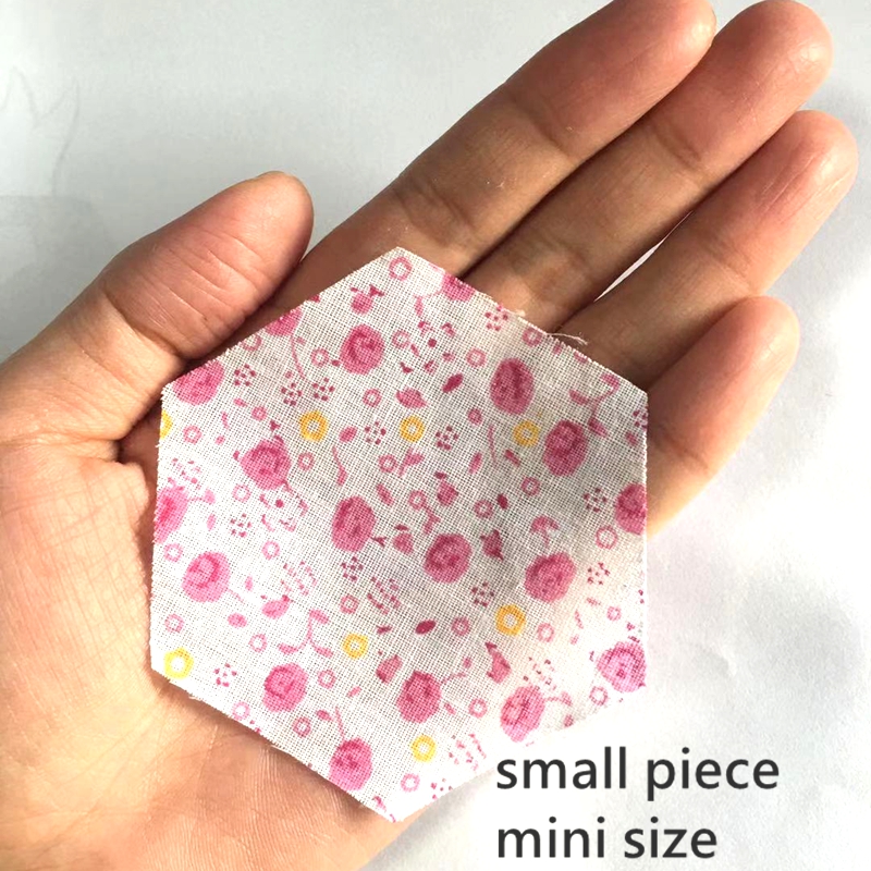 7 unids/lote Hexagonal y redondo yoyo impreso tela de algodón Patchwork telas acolchado para coser muñeca accesorios caseros TJ0425