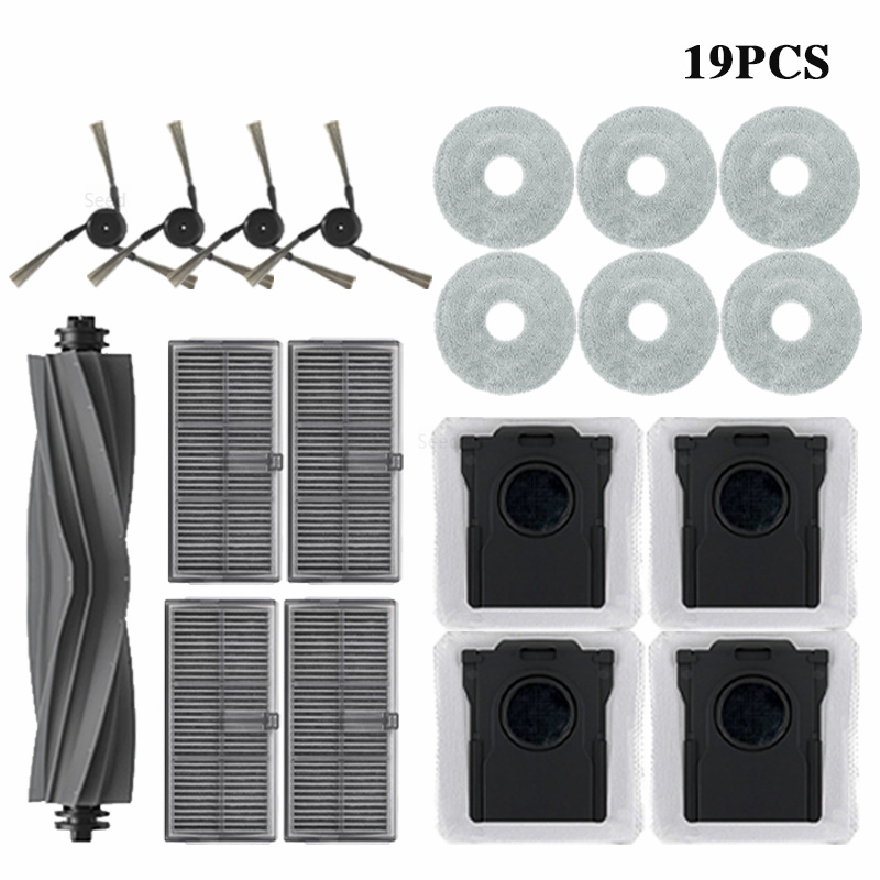 Dreame L40 ultra / X40 Ultra Robot Vacuum Accessories Dust Bags Mop Main Side Brushes Cloths HEPA Filters Spare Parts: Blue