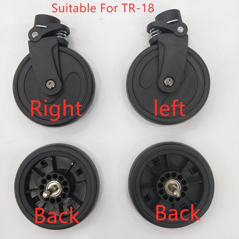 Baby Stroller Wheels Pu Rubber Wheel For TR-18 TIANRUI Stroller Accessories Whole Set Wheels Replacement