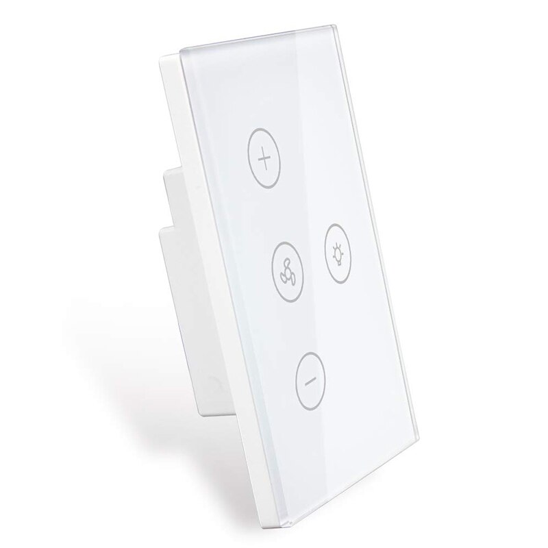 Smart WiFi Fan Light Switch, In-Wall Ceiling Fan Lamp Switch Works with Alexa, Google Home Assistant [VoiceRemoteTouch Control]: Default Title