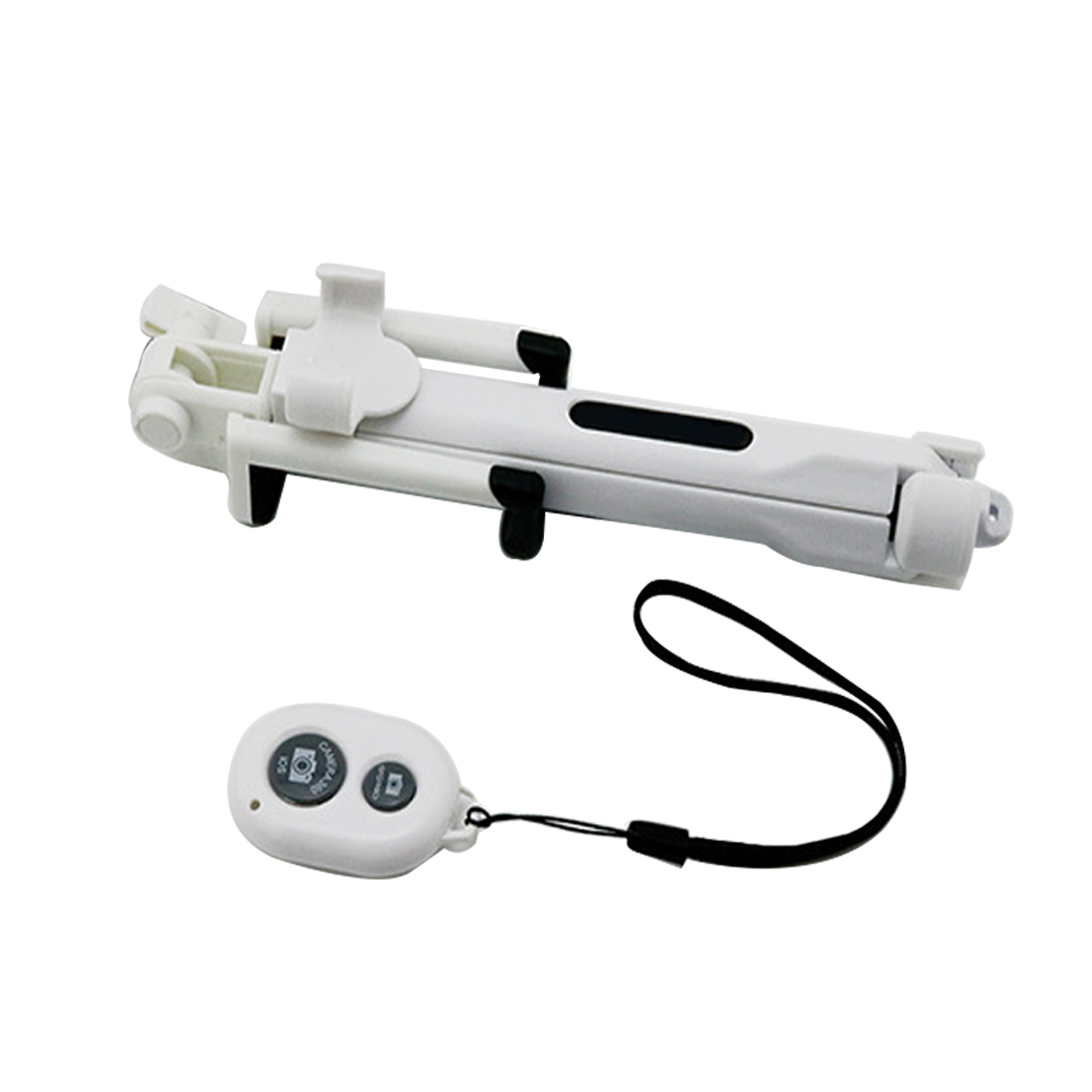 Etmakit Top Extendable Handheld Selfie Stick with Tripod Function Bluetooth Remote Shoot support for iphone and andriod: White