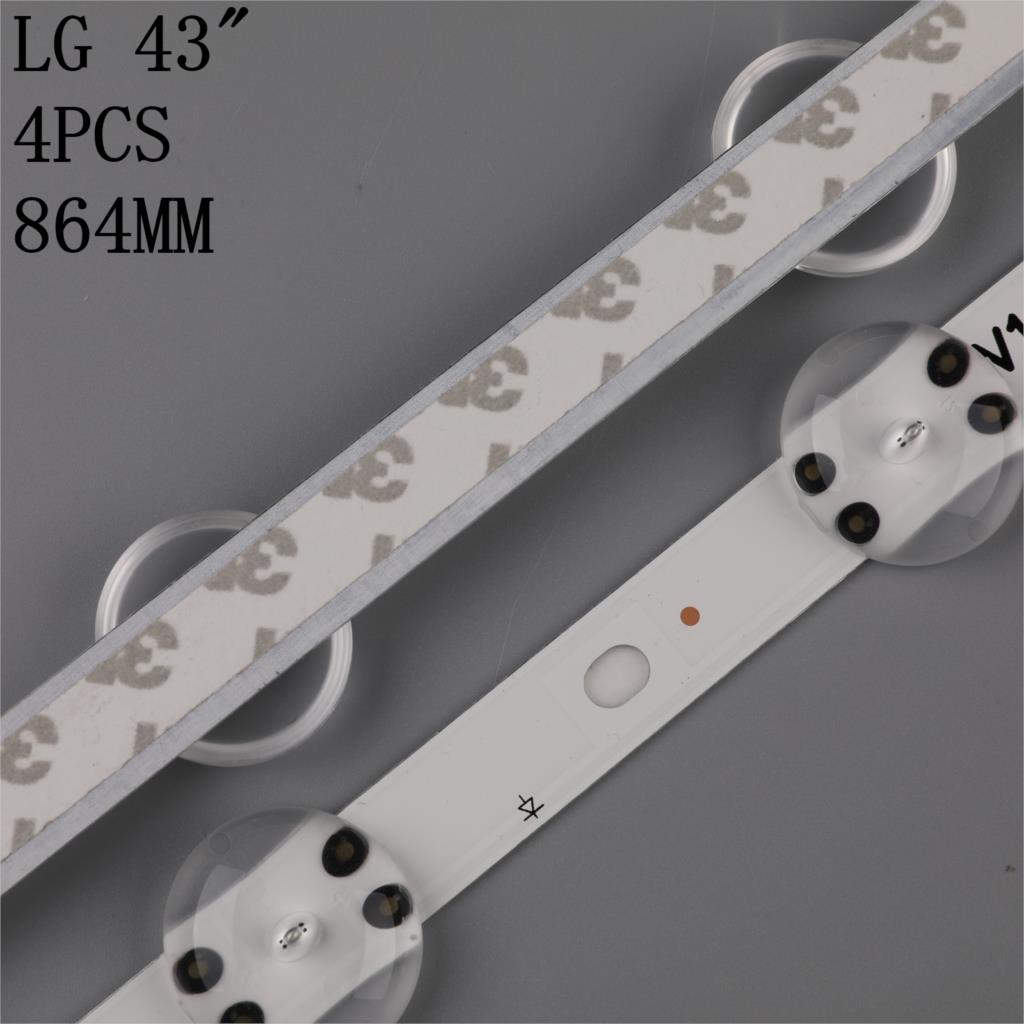 4 x LED Backlight for LG 43" V17 ART3 2867 TV 43UF6500 43VH6100-CB LC430DQE 43LJ614V 43LV340C 43UJ6565 6916L-2744A/2743A 10-LEDs