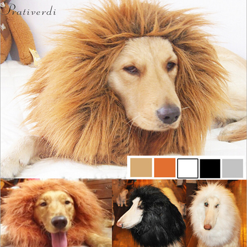 Perruque/oreilles pour grand chien | 4 couleurs, Costume pour animaux domestiques, crinière de Lion, déguisement d'halloween