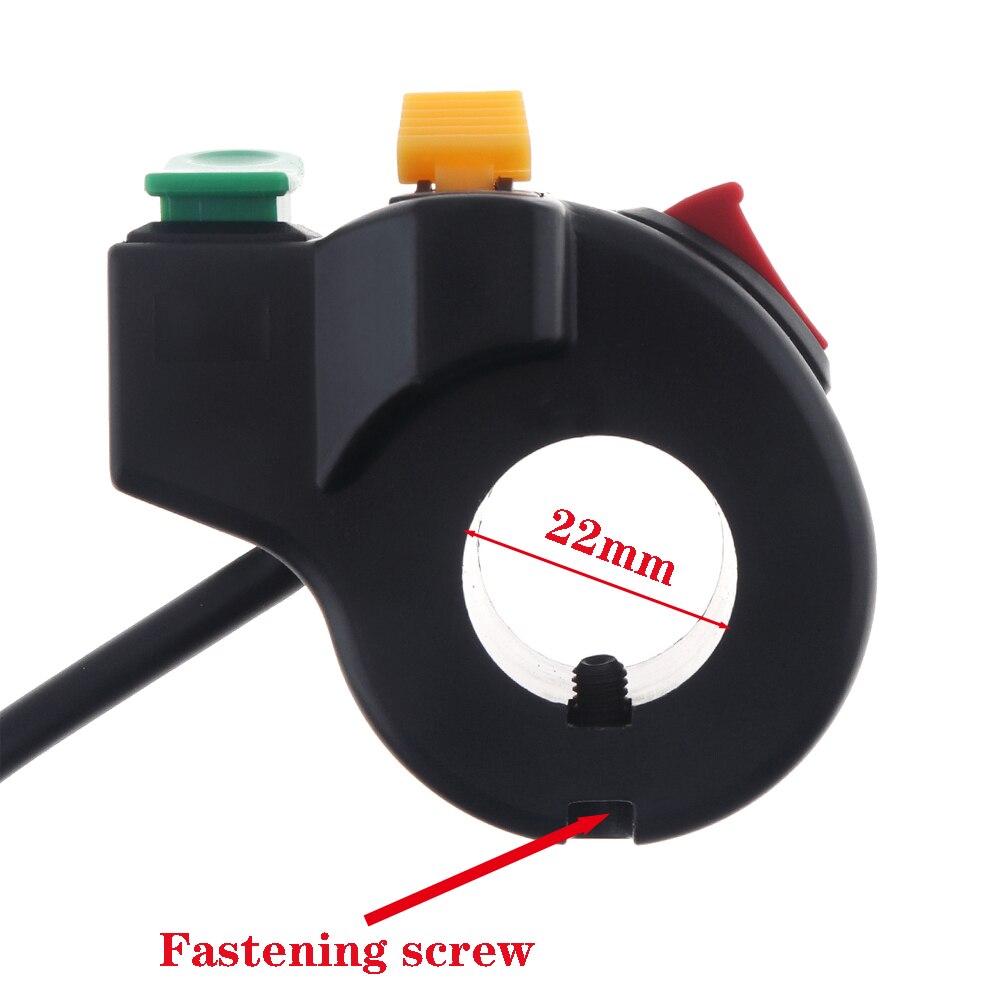 Feu universel 3 en 1 pour moto et Scooter électrique, clignotant et klaxon, bouton marche/arrêt, guidon de 22mm, 7/8 pouces de diamètre