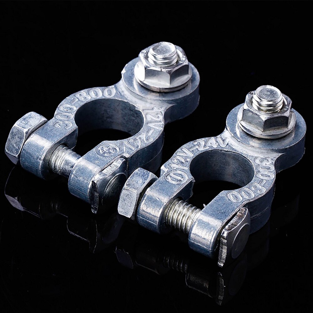 2 PCs led Battery terminals, zinc terminals for battery, battery terminals with fastener +/-