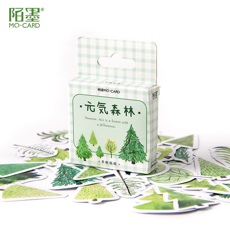 45 pcs/pack Energetic Forest Bullet Journal Decorative Stationery Craft Stickers Scrapbooking DIY Diary Album Stick Label