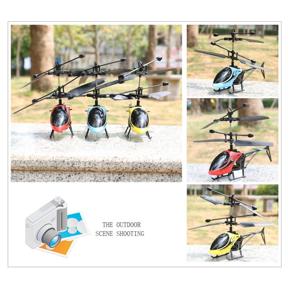 Children's Model Toy Two-way Remote Control Helicopter with Light -resistant Kids' Helicopter Toy 3 Colors Available