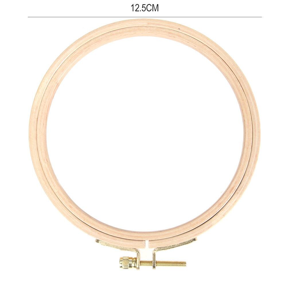 Embroidery Hoop DIY Wooden Cross Stitch Frame Needlework Hoop Ring Hand Embroidery Tool: 12.5cm