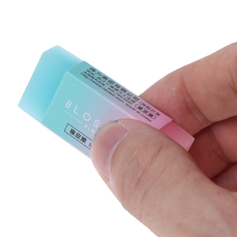 Soft Durable Flexible Cube Cute Colored Pencil Rubber Erasers For School Kids 19QA