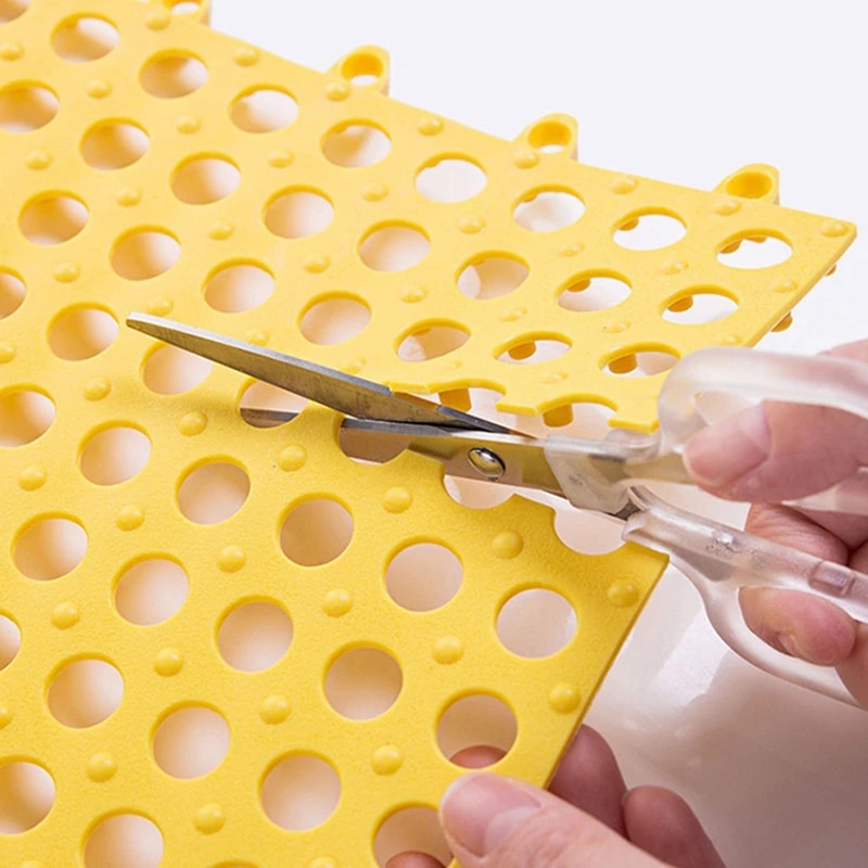 Alfombrillas antideslizantes para baño, Alfombra de malla de PVC, de plástico suave, antideslizante, para masaje de pies, estera de suelo para ducha
