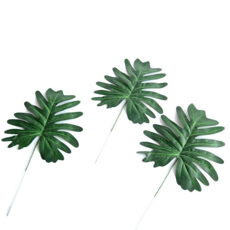 5PCS/Set Home Simulation Leaf Artificial Leaf Tropical Palm Leaves For Hawaiian Luau Party Jungle Beach Theme Party Decorations.