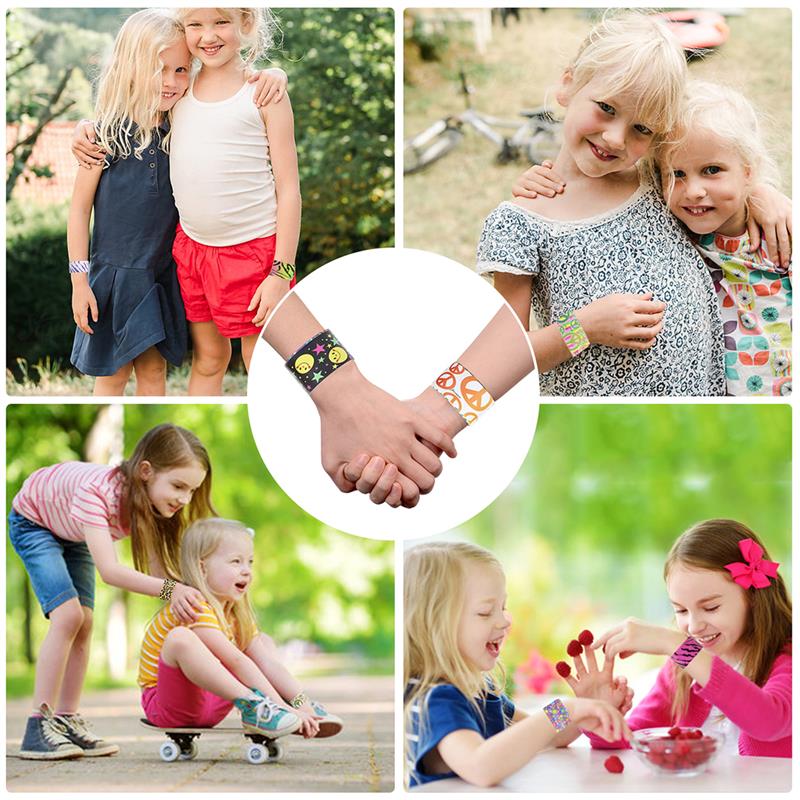 100 stk slap armbånd armbånd sæt dyremønstre håndledsrem slap bands til festevents tilbehør