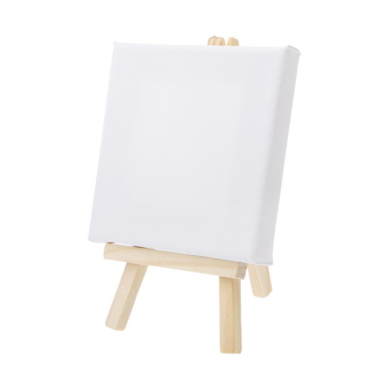 Mini chevalets en toile et bois naturel 7x12 cm, ensemble pour peinture artistique, dessin artisanal, fourniture de mariage: 02