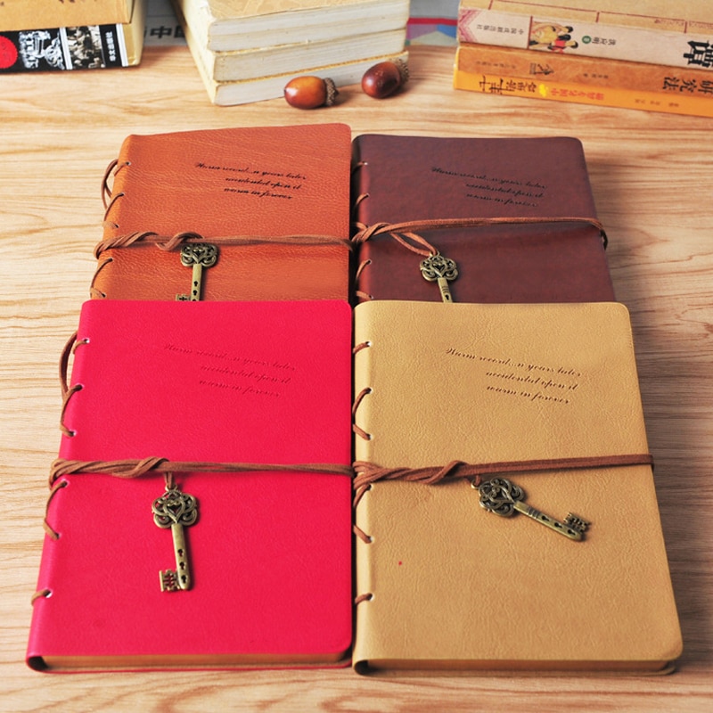 Vintage Lederen Notebook Dagboek Notepad Vintage Pirate Ankers Pu Lederen Notitieboek Vervangbare Briefpapier Reiziger Journal