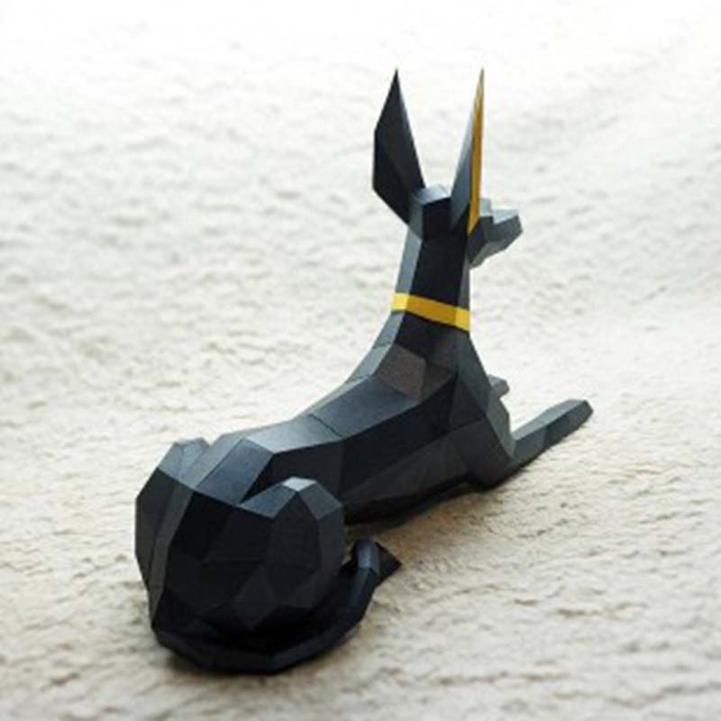 Geometric Animal Dog Paper Model Home Decoration D... – Grandado
