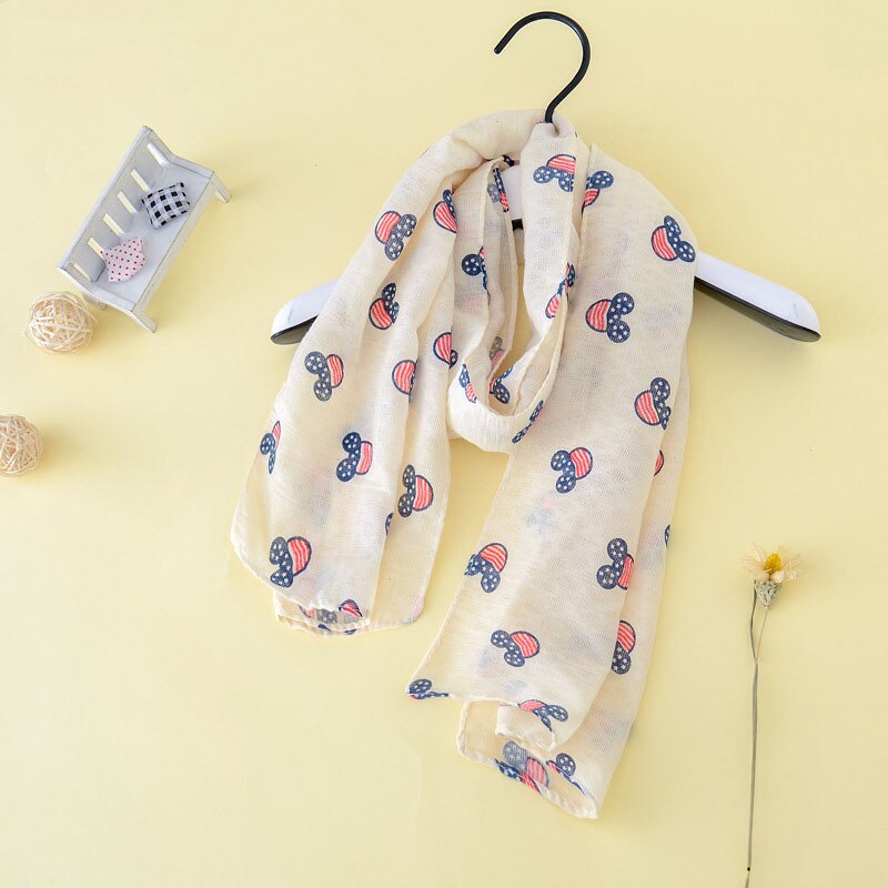 Unisex Baby Boys Girls Star Print Bibs Children Cotton Scarf Kids Spring Autumn Cute Pentagram Warm Shawl And Scarves: cartoon style white