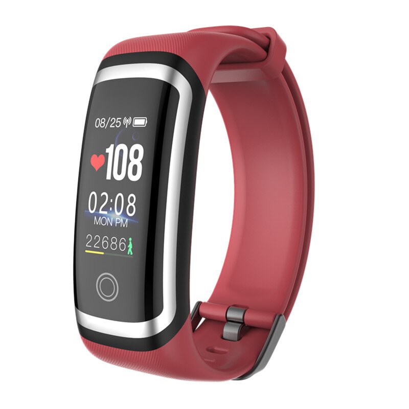 Letike m4 atividade rastreador feminino pulseira inteligente em tempo real dinâmica freqüência cardíaca e monitor de pressão arterial esporte banda preto ajuste masculino: silver red