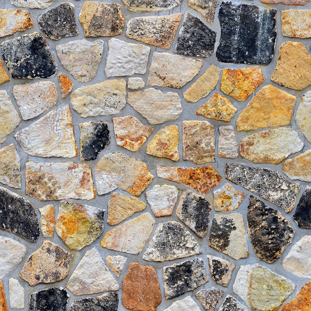 3D  Brick Stone Rustic Effect Self-adhesive Wall Sticker Home Decor: C