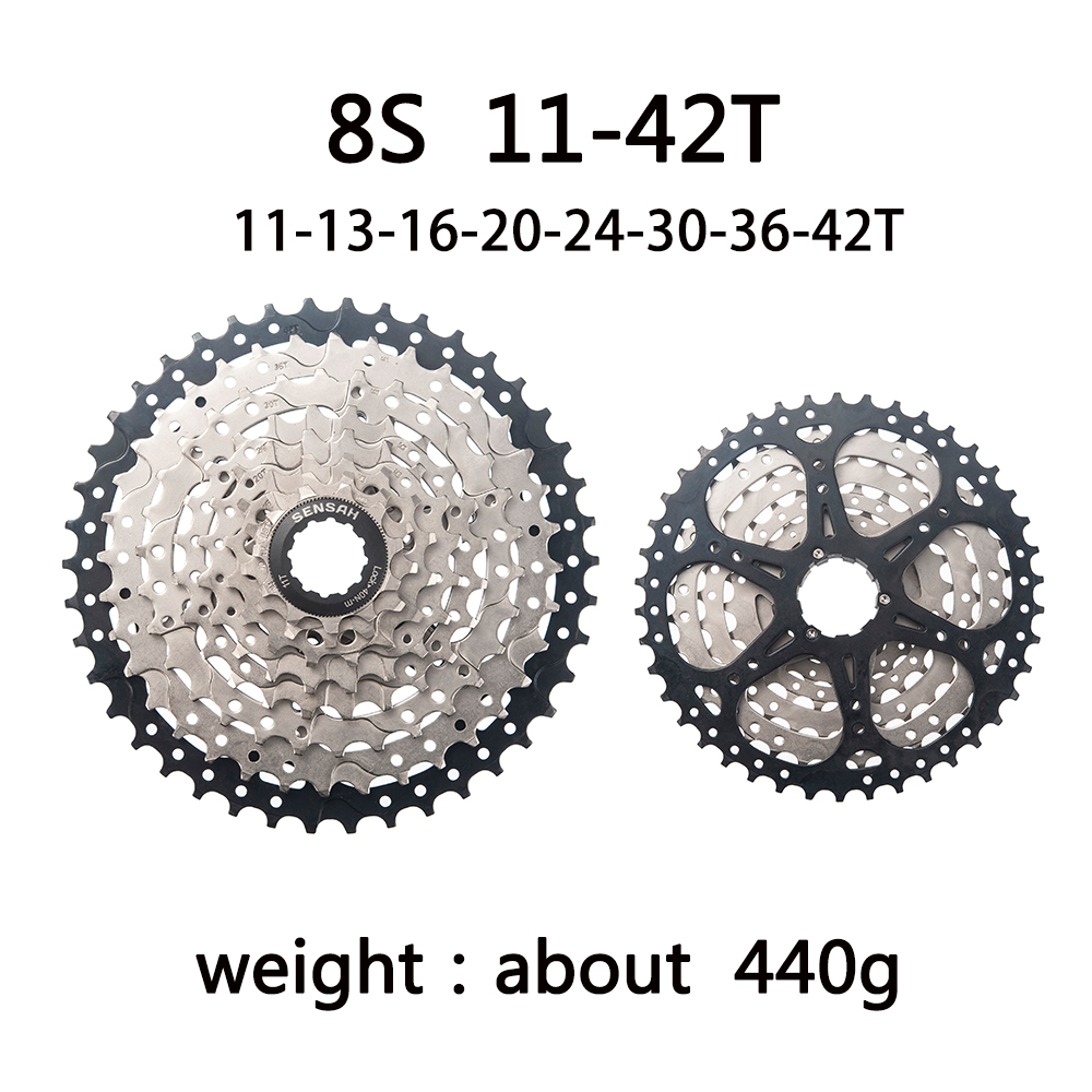 SENSAH Rower górski 8 9 10 11 12 Speed Velocidade Kaseta rowerowa MTB Freewheel Sprocket 40T 42T 46T 50T 52T dla HG HUB: YELLOW