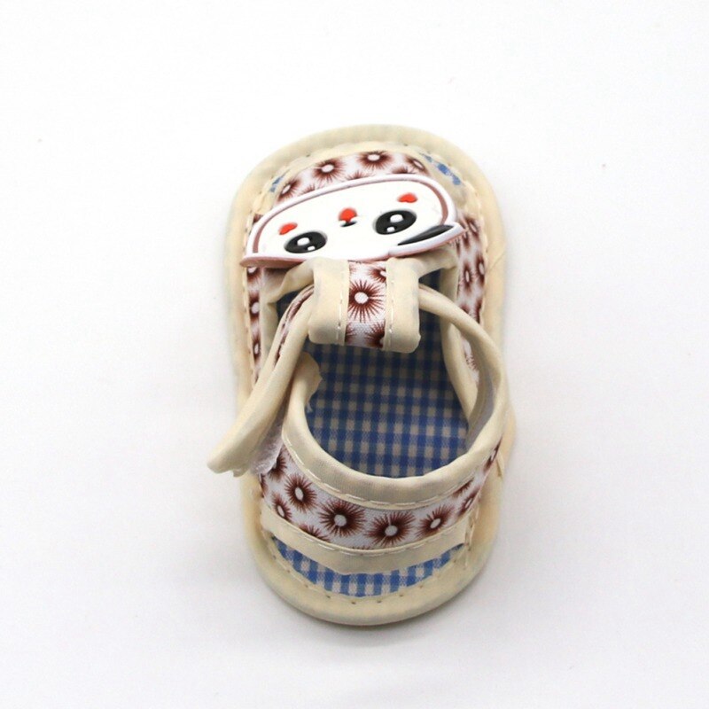 Sandálias Da Menina do bebê Sapatos de Bebê Bonito Panda Lona de Algodão Da Menina do Menino de Verão Sandálias Sapatos de Bebê Sandálias de Praia 0-18 mês