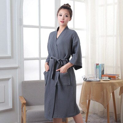 Albornoz de verano para novia y parejas, accesorios de decoración, toalla de playa, spa, ducha, bata de baño, novedad: Grey woman / XL(165-175cm)