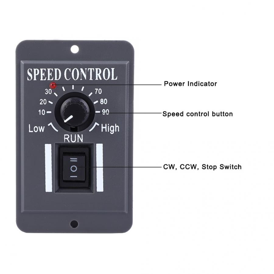 Dc motor hastighedsregulator reducer motor regulator kontrol switch cw/ccw 12v/24v/36v/48v 6a motor controller frem og tilbage