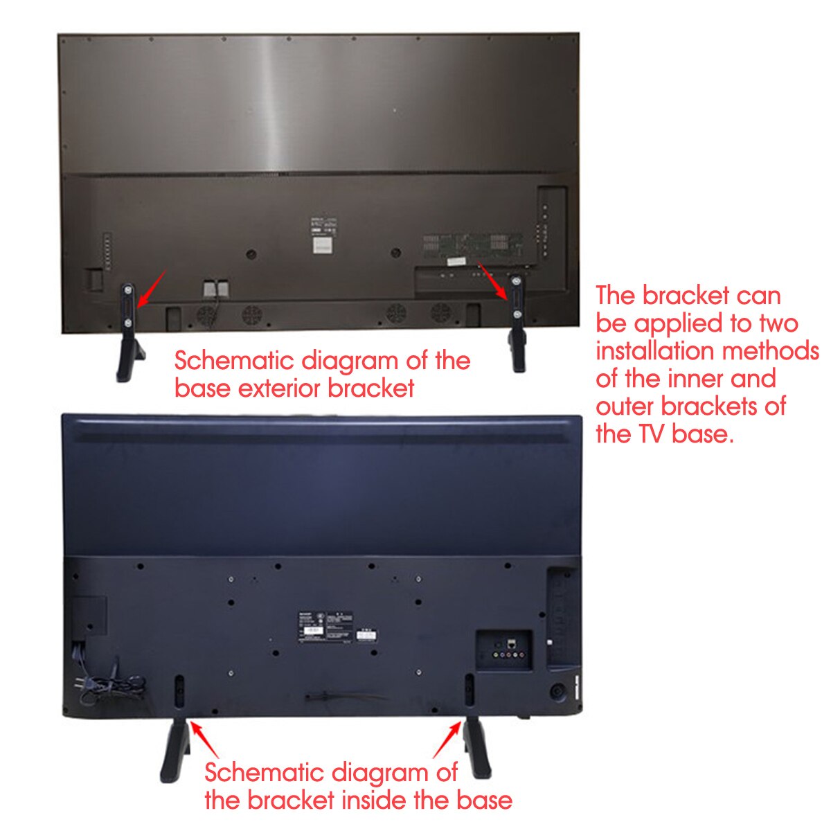 2 Stuks Universele Tv Stand Base Mount Voor 32-65 Inch Lcd Tv Niet Voor Lg Tv Televisie Beugel tafel Houder Monitor Beugel