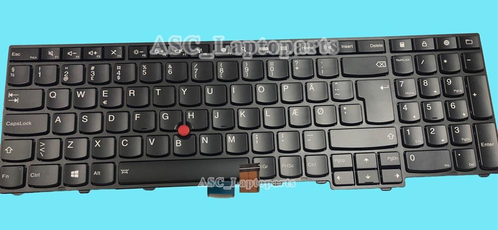 BiNFUL Keyboard for Lenovo Thinkpad W540 W541 W550 W550s - EU Layout, Illuminated: Danish