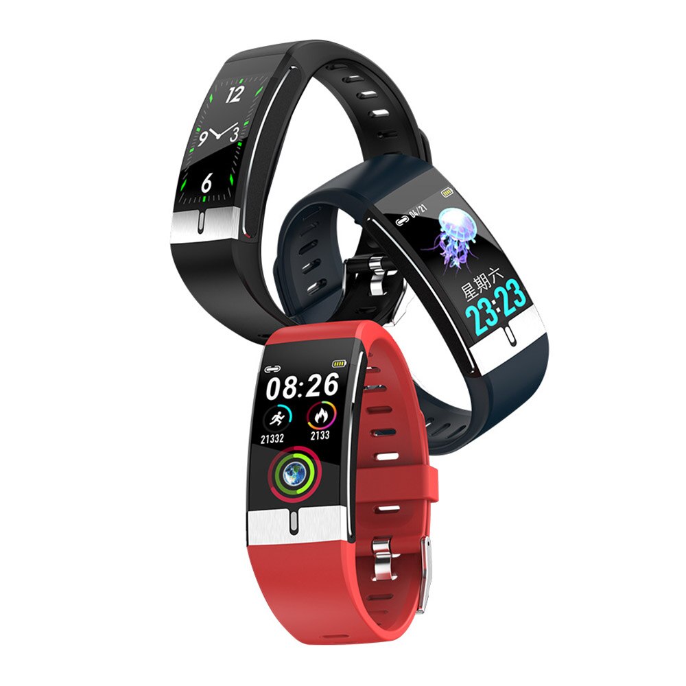Smart Horloge Nemen Temperatuur Ecg Armband Bloed Zuurstof Bloeddruk Stap Monitoring Hartslag Meter Waterdichte