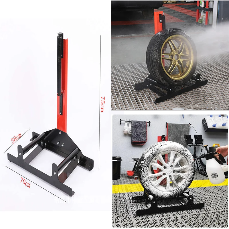 Autodetailing rolstandaard voor wielen 360 ° banden- en wieldetailingsysteem auto-reinigingsapparatuur velg- en bandenreinigerstandaard