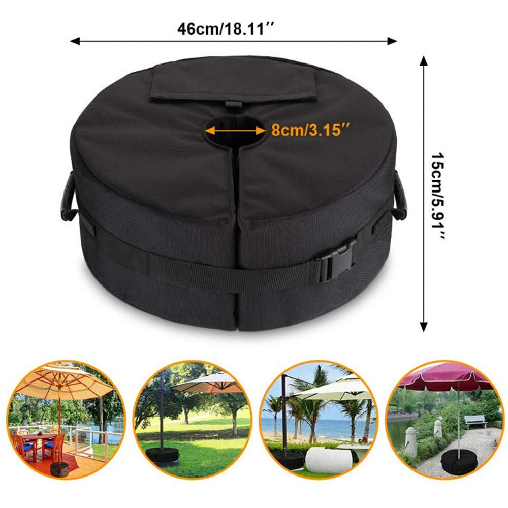 Bag Base Tent Zandzakken Afneembare Ondersteuning Anti-Ineenstorting Vaste Parasol Winddicht Duurzaam Nylon Ronde Bases