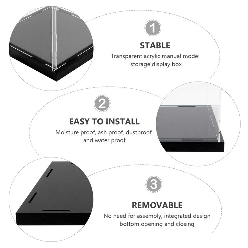 Acrylic Display Box Transparent Handmade Model Display Case (Transparent)