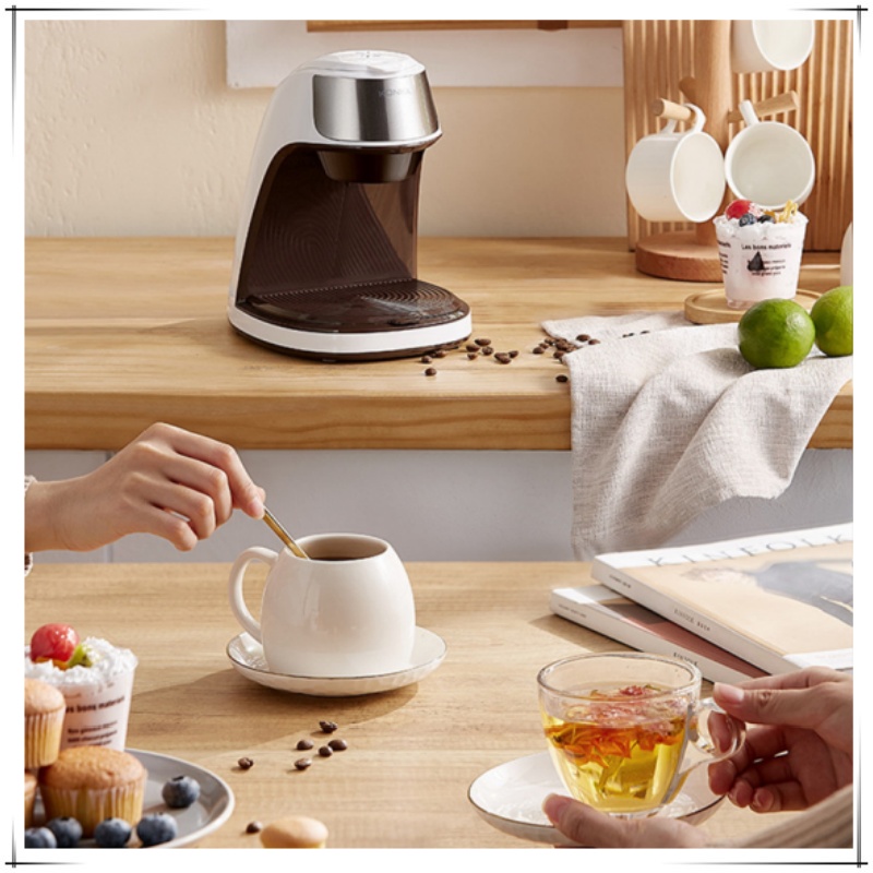 Cafetera eléctrica por goteo para el hogar, pequeña máquina de preparar té para oficina, cafetera portátil