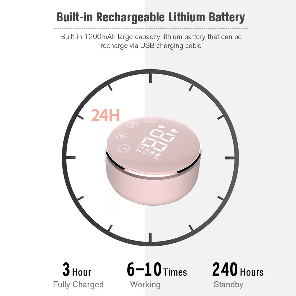 Tragbare Elektrische Brust Pumpe 24mm Tragbare Hände-freies Milch Pumpe Ultra-ruhigen 3 Modi &Ampere; 9 Ebenen 180ML Kapazität mit LED-bildschirm