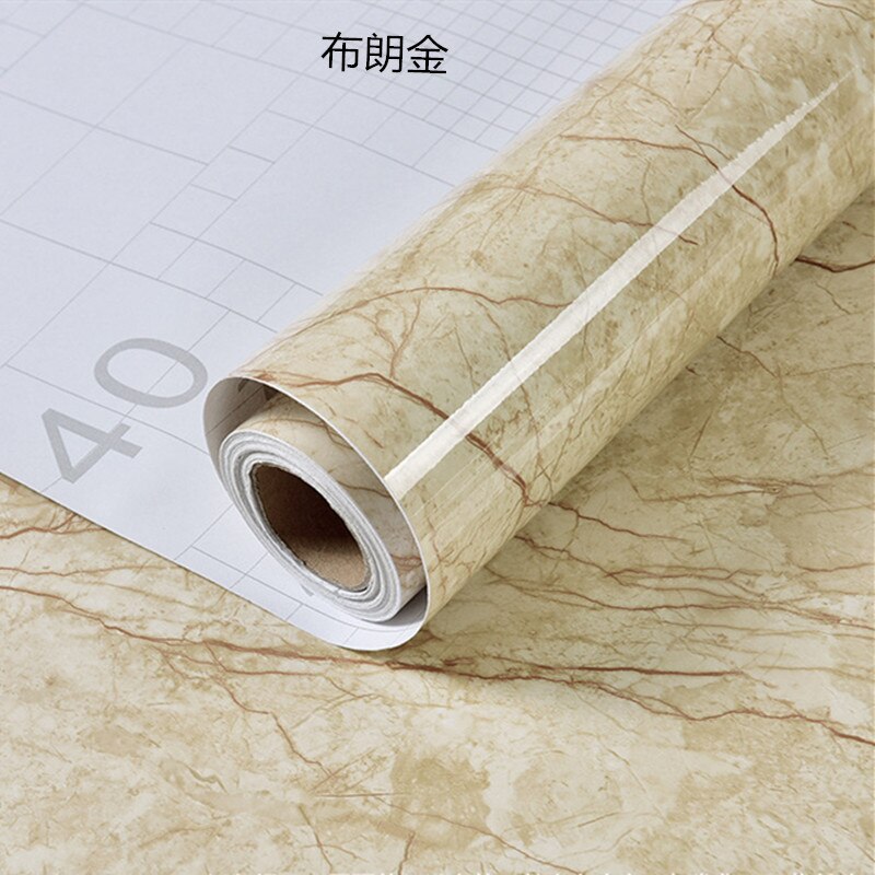 Marble Wall Sticker Waterproof PVC Self Adhesive Wallpaper Heat Resistant Kitchen Countertops Table Furniture Cupboard Wallpaper: 9433-H
