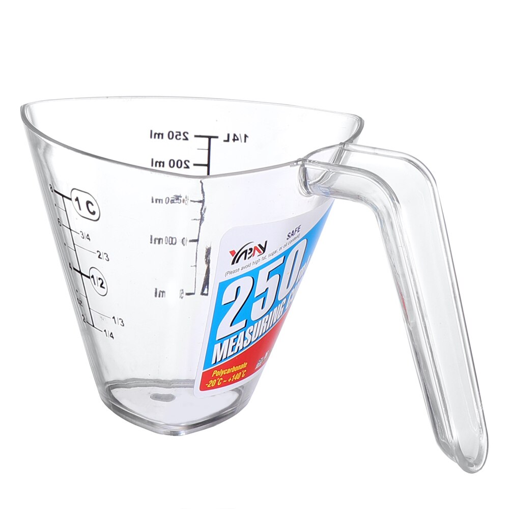 1 Pc 250 Practical Measuring Cup Scale Cup Chic Kitchen Utensil (Transparent)